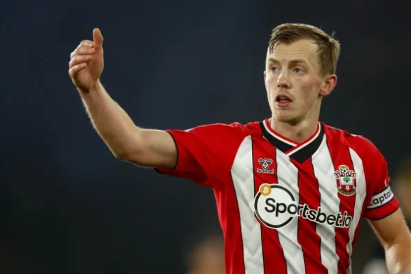 'Ward-Prowse' indicates that the standard of 'Saints' has dropped to the Premier League